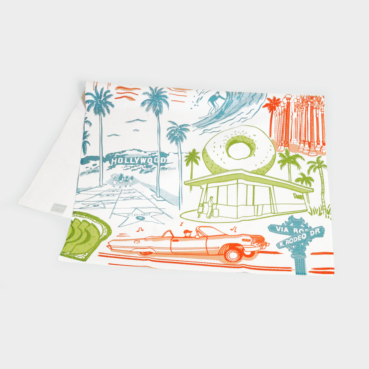 Los Angeles in Color Tea Towel