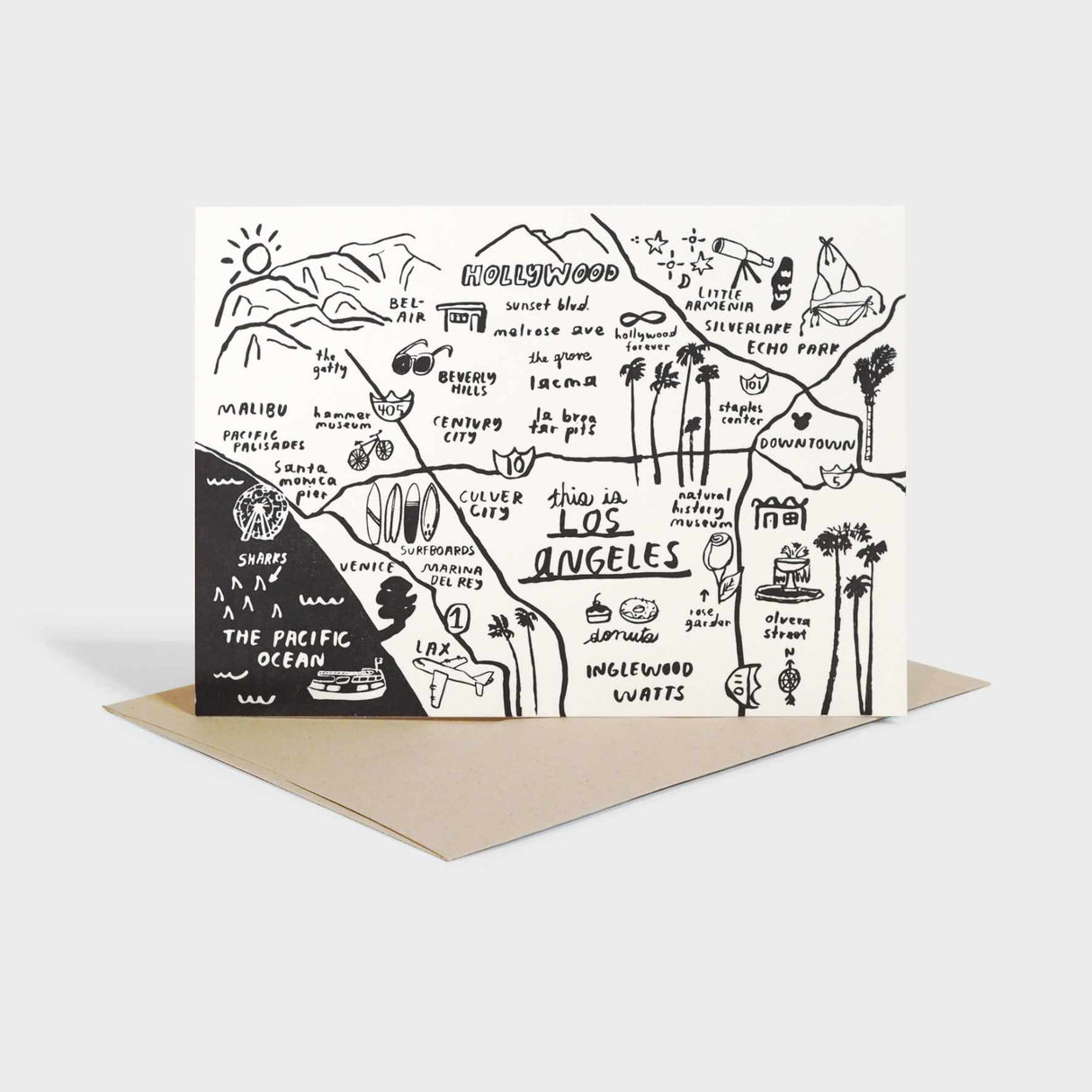 Los Angeles Map Card