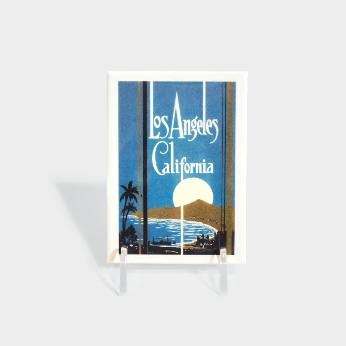 Los Angeles Travel Poster Blue Palms Magnet