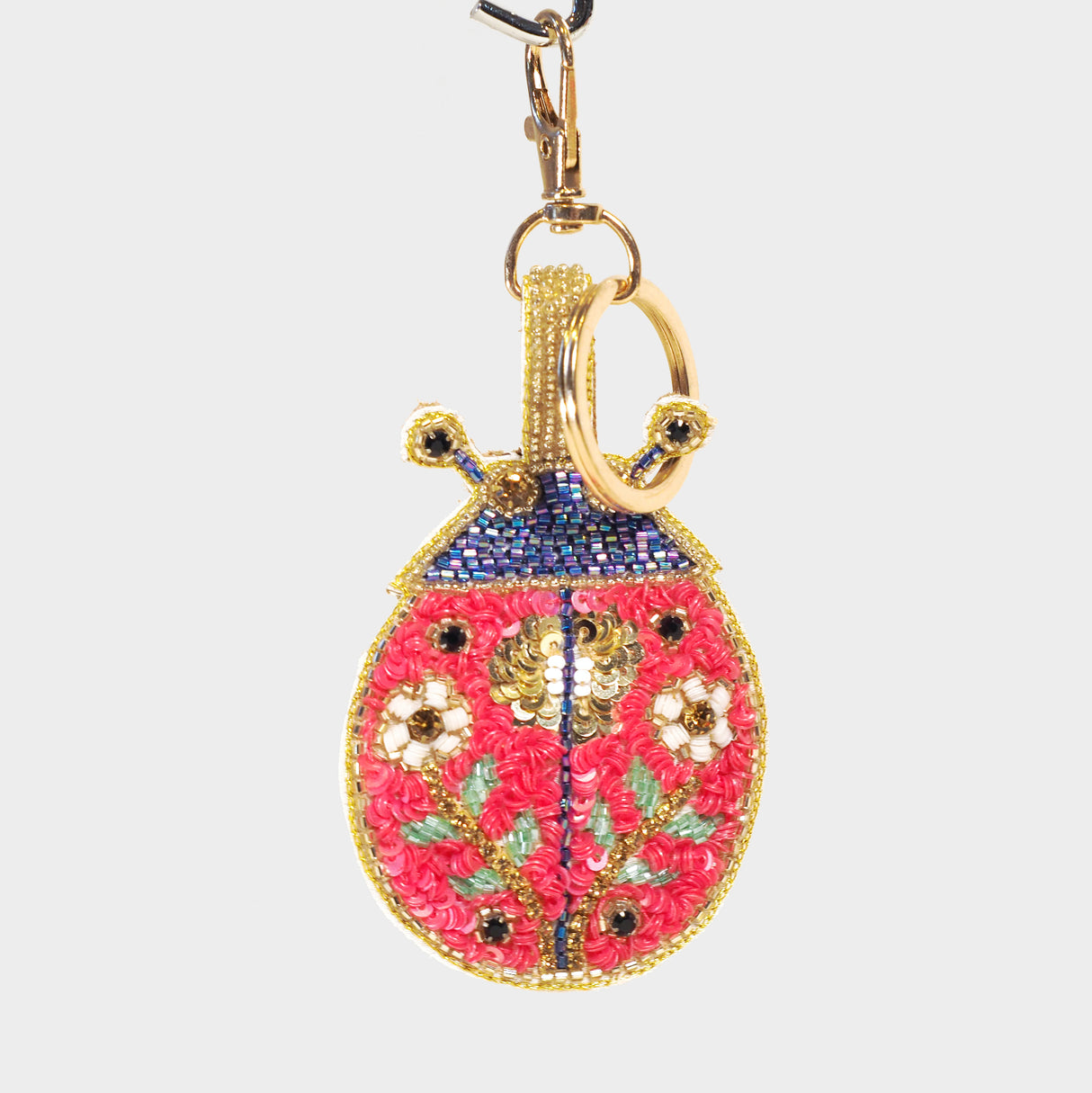 Lovely Ladybird Beaded Keyring