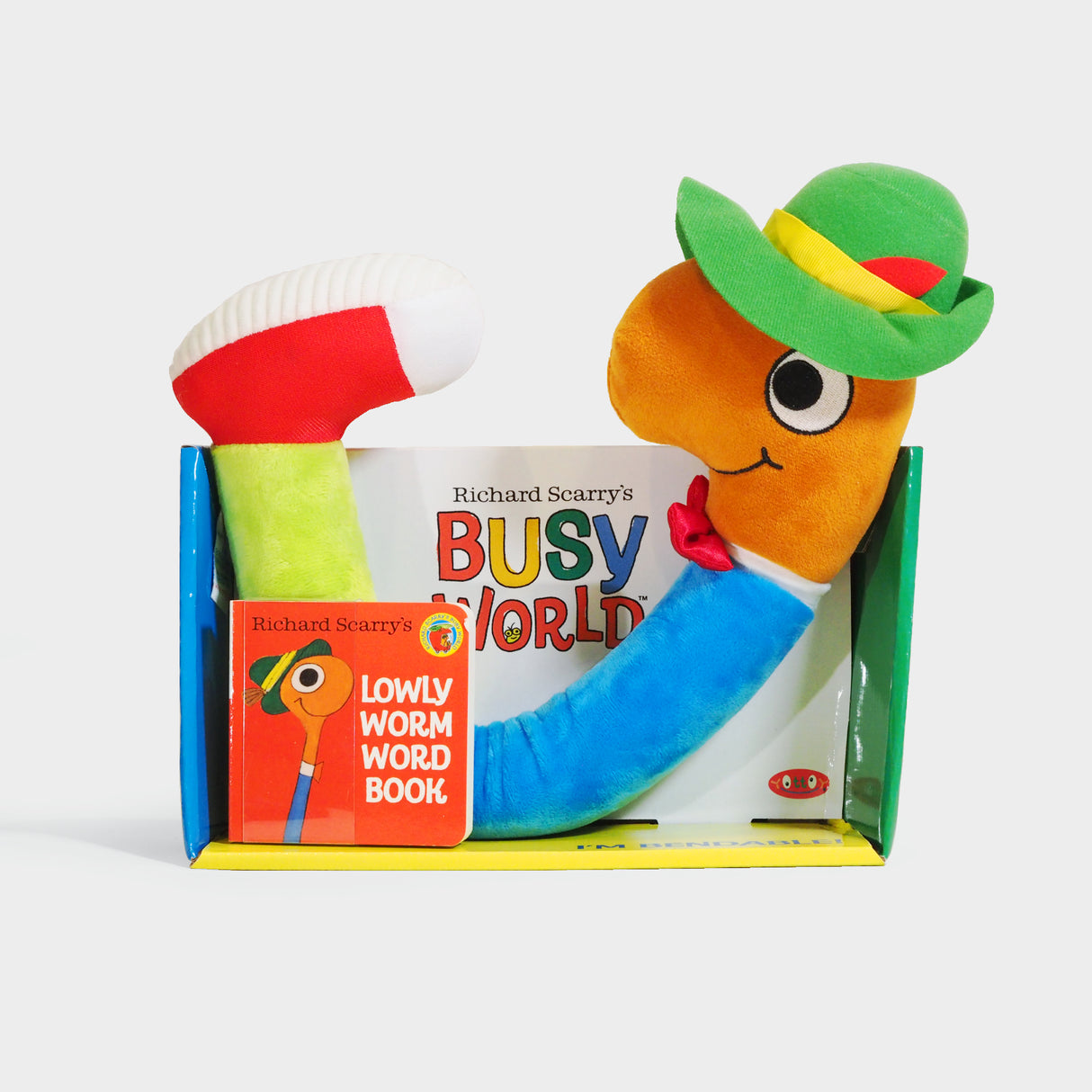 Lowly Worm Bendable Toy with Book