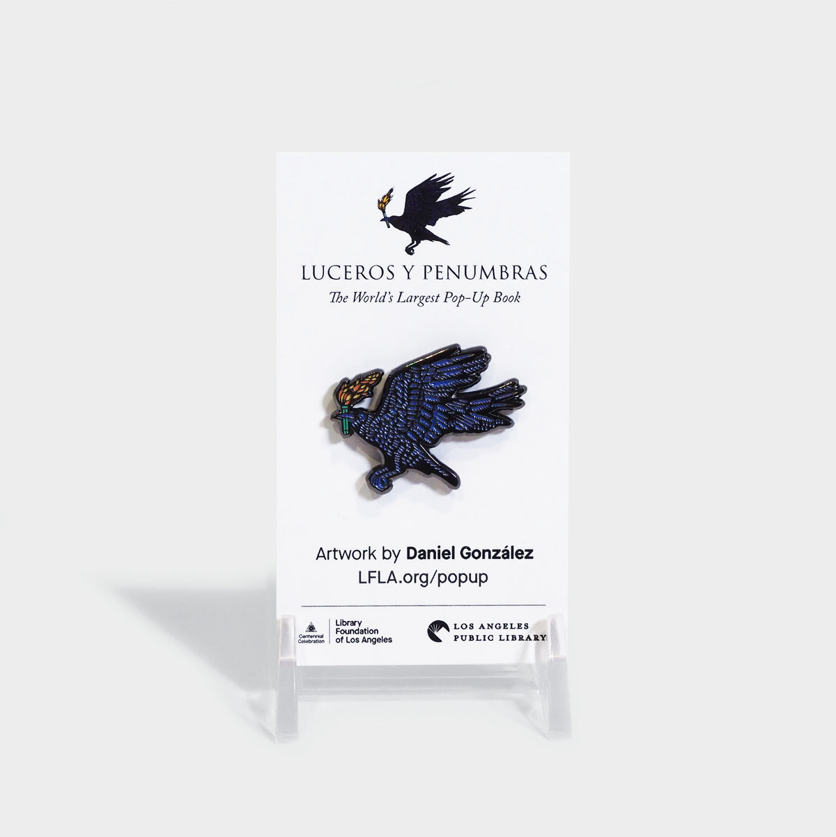 Luceros y Penumbras Raven Enamel Pin