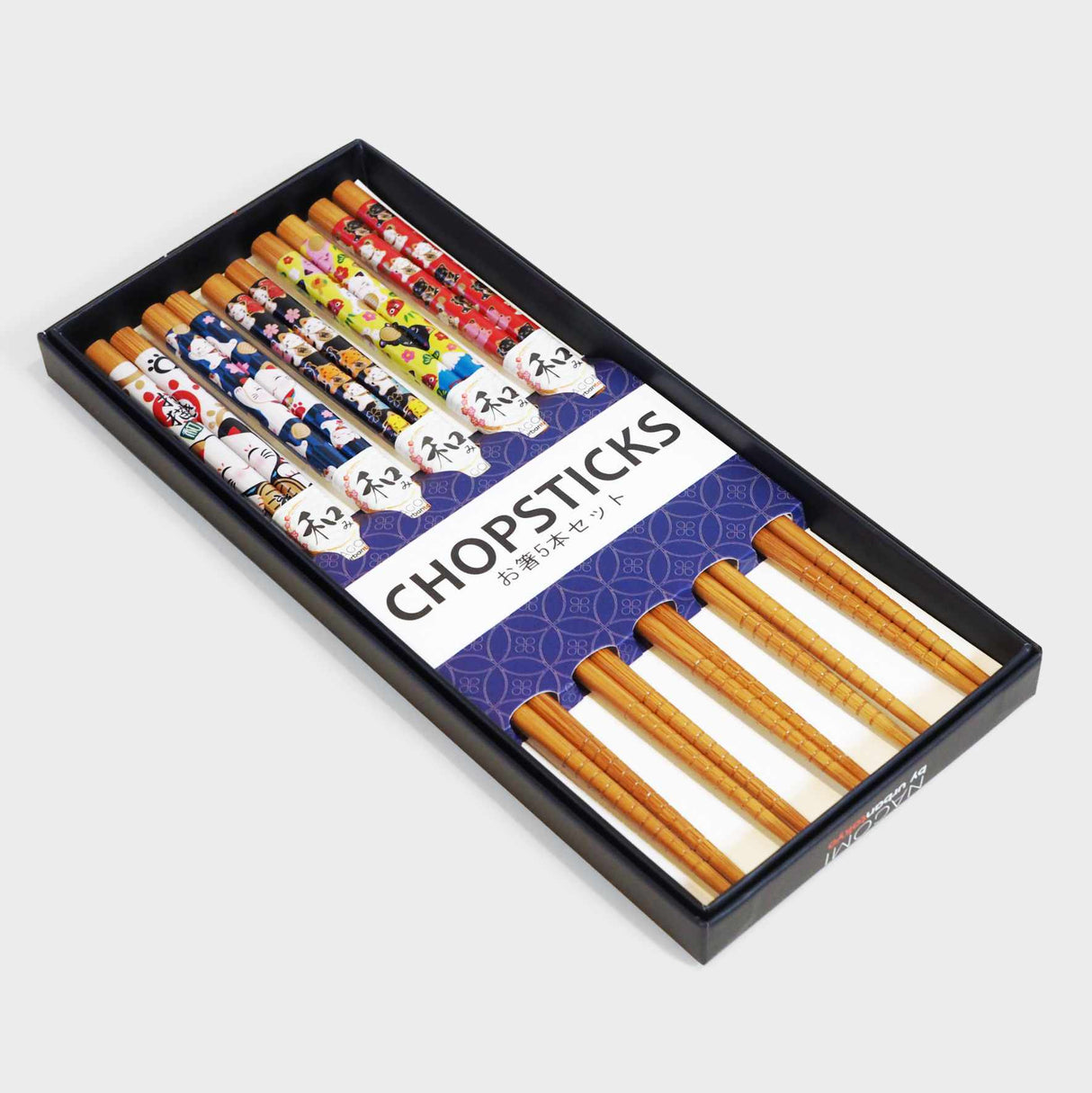 Lucky Cats 5 Piece Chopsticks Set