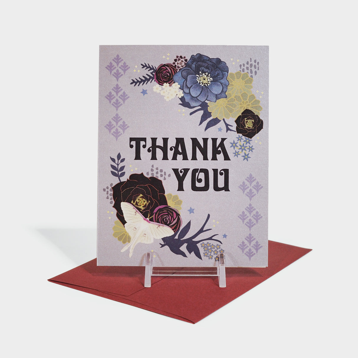 Luna Thank You Metallic Paper Greeting Card