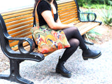 Marbled Swallows Velvet Tote Bag