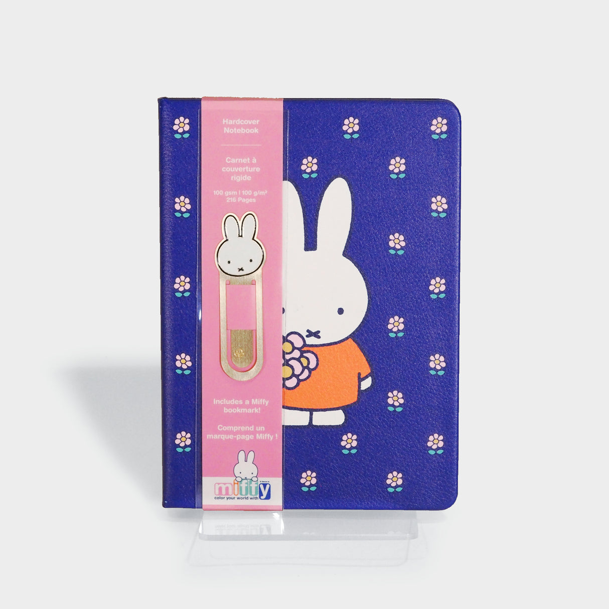 Miffy Dreamy Petals Hardcover Notebook with Enamel Bookmark