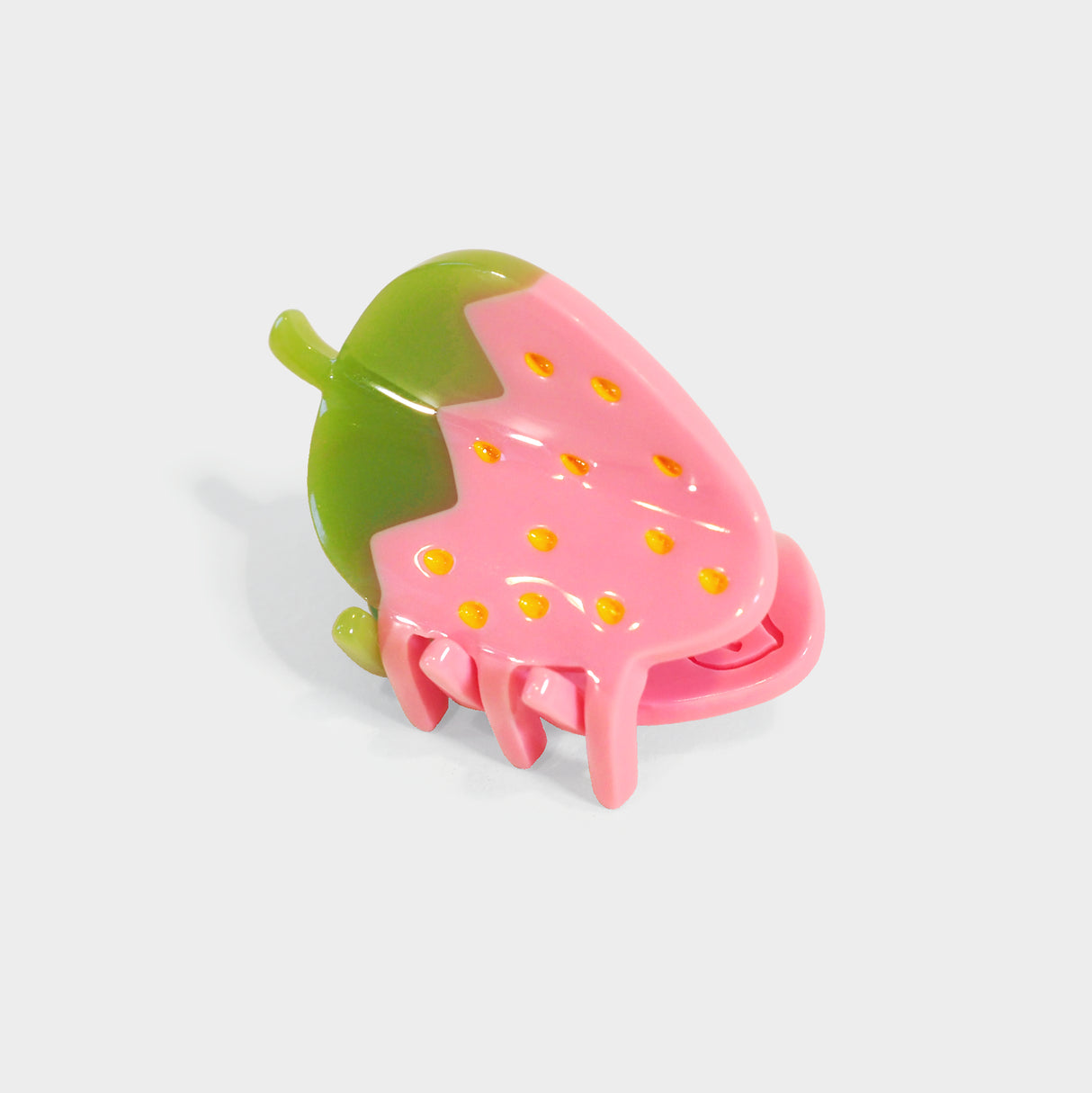 Mini Pink Strawberry Hair Claw Clip