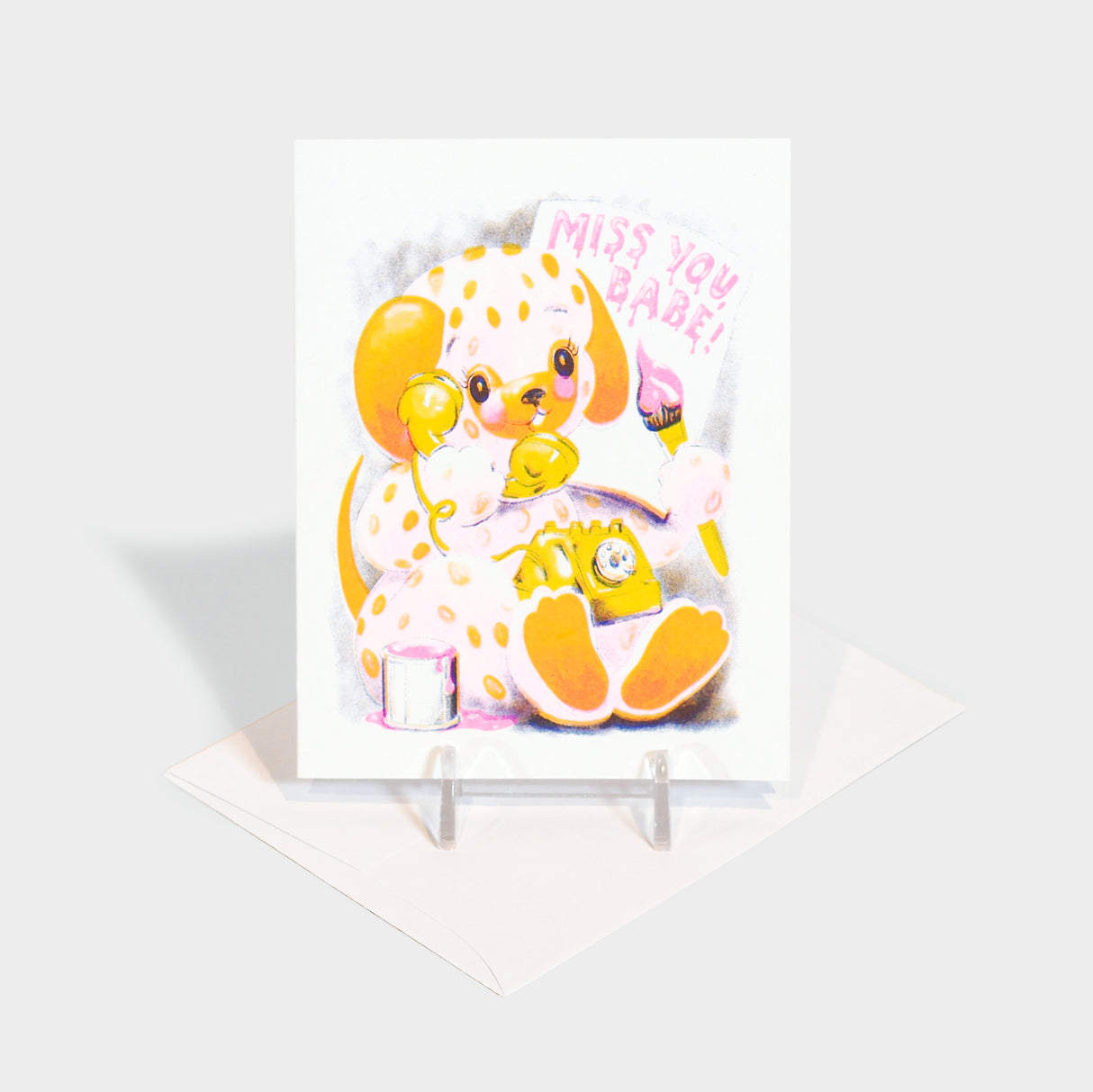 Miss You Babe Greeting Card