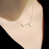 Moon & Back Moonstone Necklace