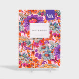 Neon Floral Coral Jungle Paperback Notebook