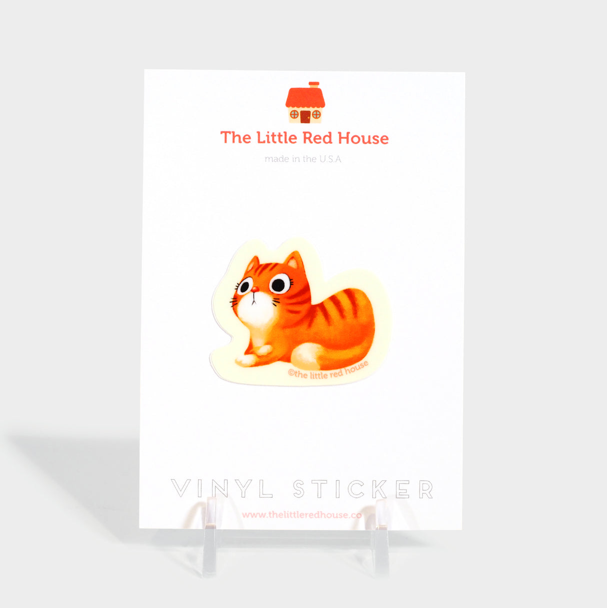 Orange Cat Vinyl Sticker