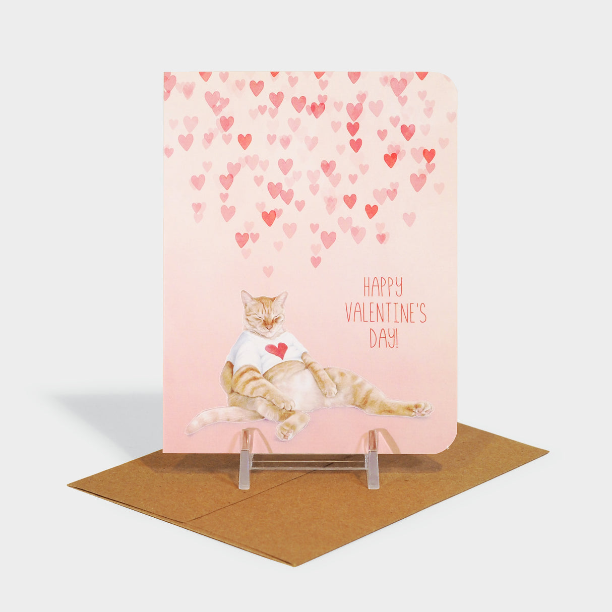 Orange Tabby Love Greeting Card 