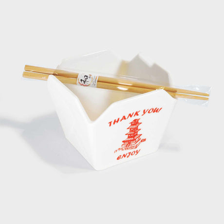Pagoda Takeout Bowl with Chopsticks