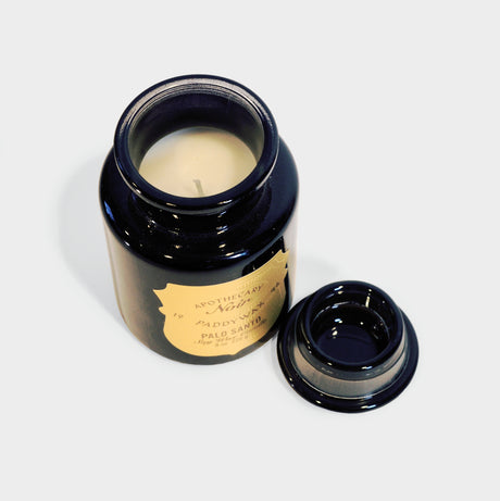 Palo Santo 8 Oz. Apothecary Black Glass Candle