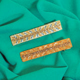 Pastel Vines Narrow Bar Hair Clips