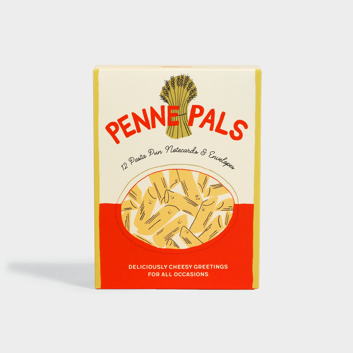 Penne Pals: 12 Pasta Pun Notecards & Envelopes