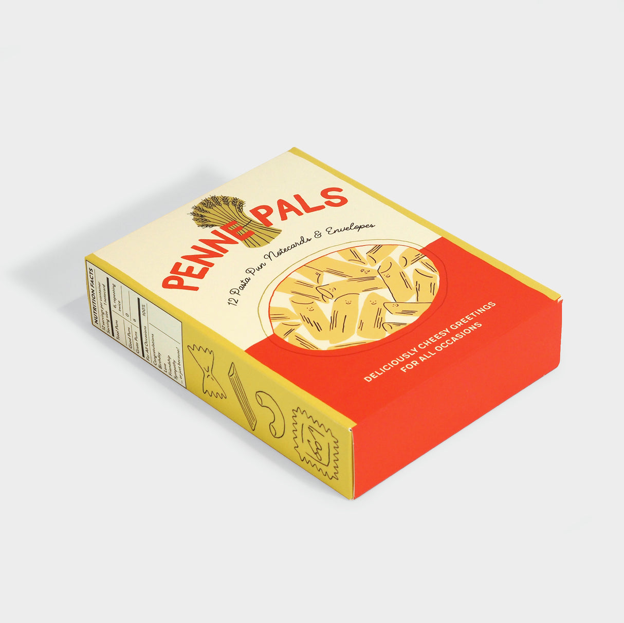 Penne Pals: 12 Pasta Pun Notecards & Envelopes