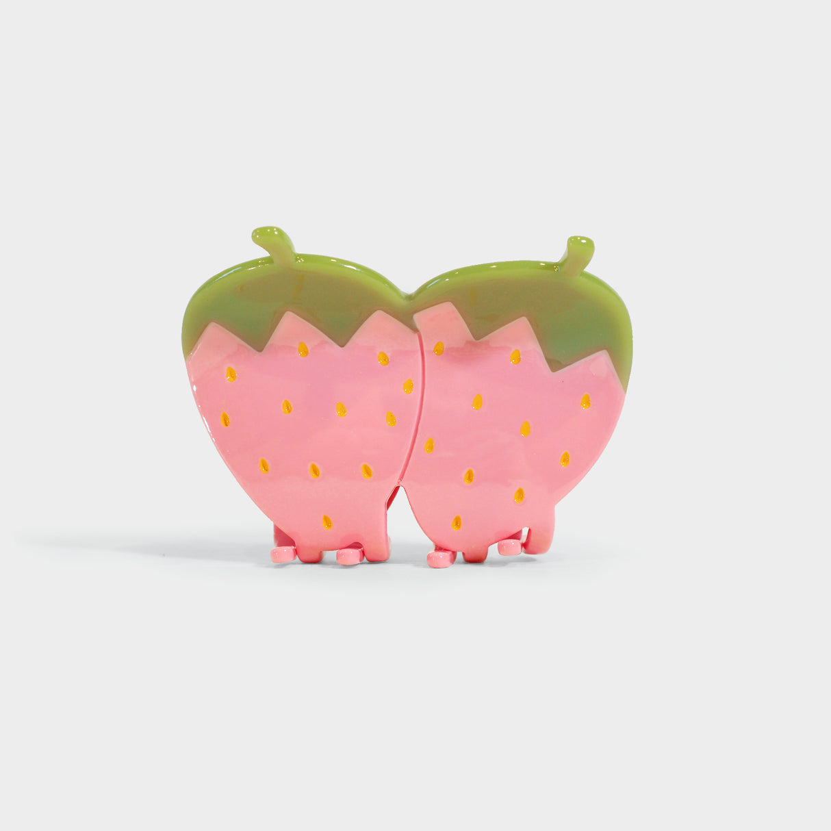 Pink Strawberry Large Hair Claw Clip