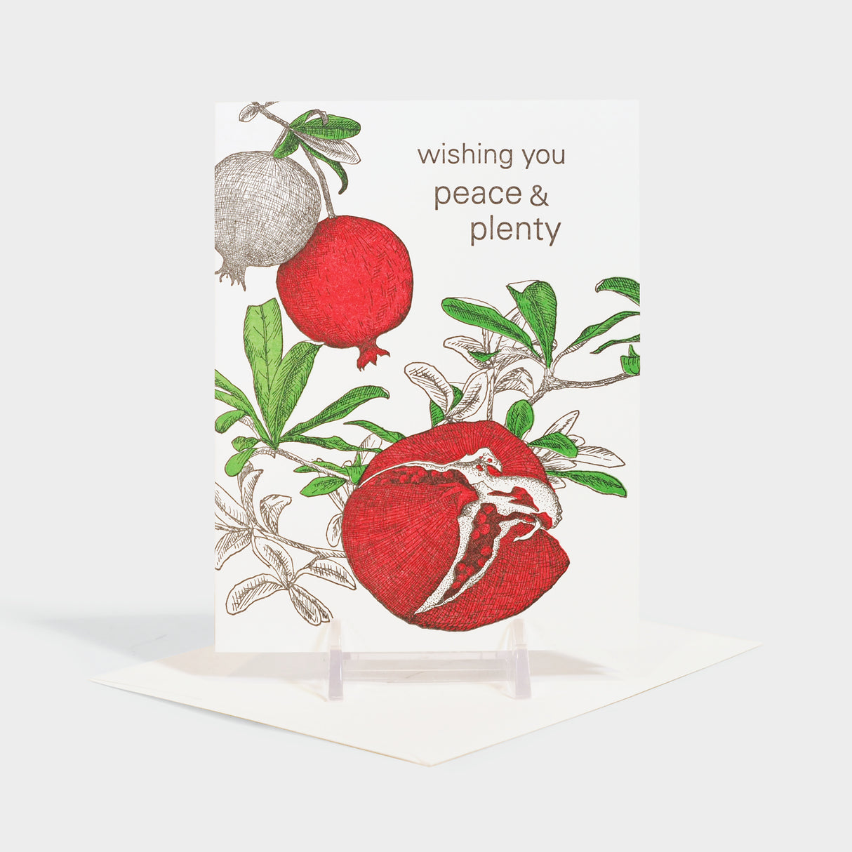 Pomegranate Peace Blank Note Card