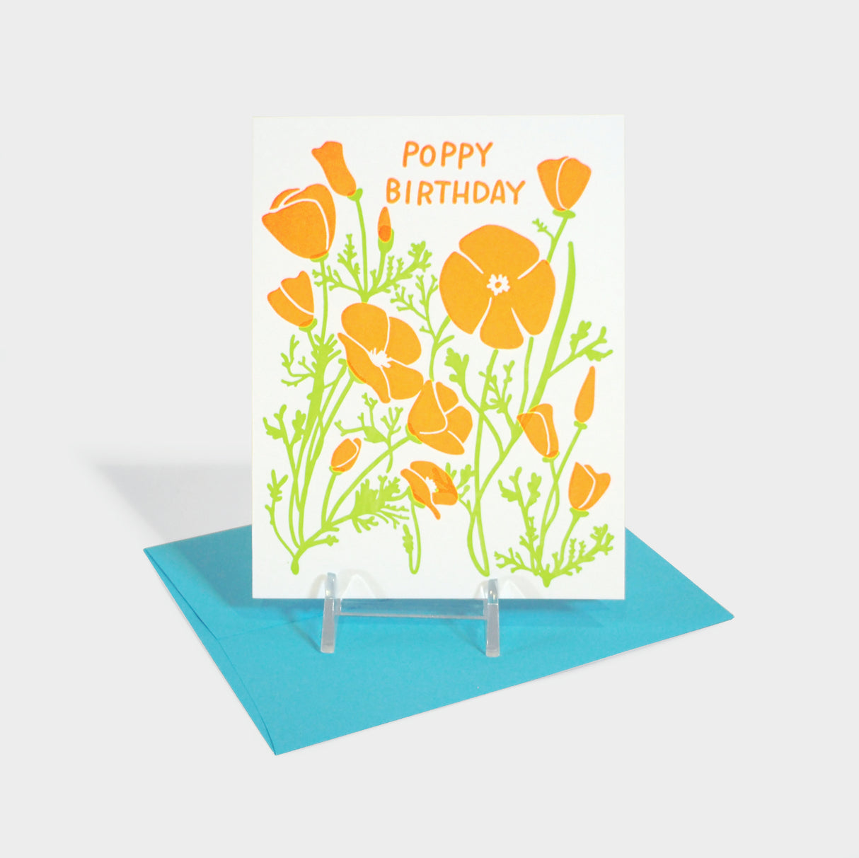 Poppy Birthday Letterpress Card