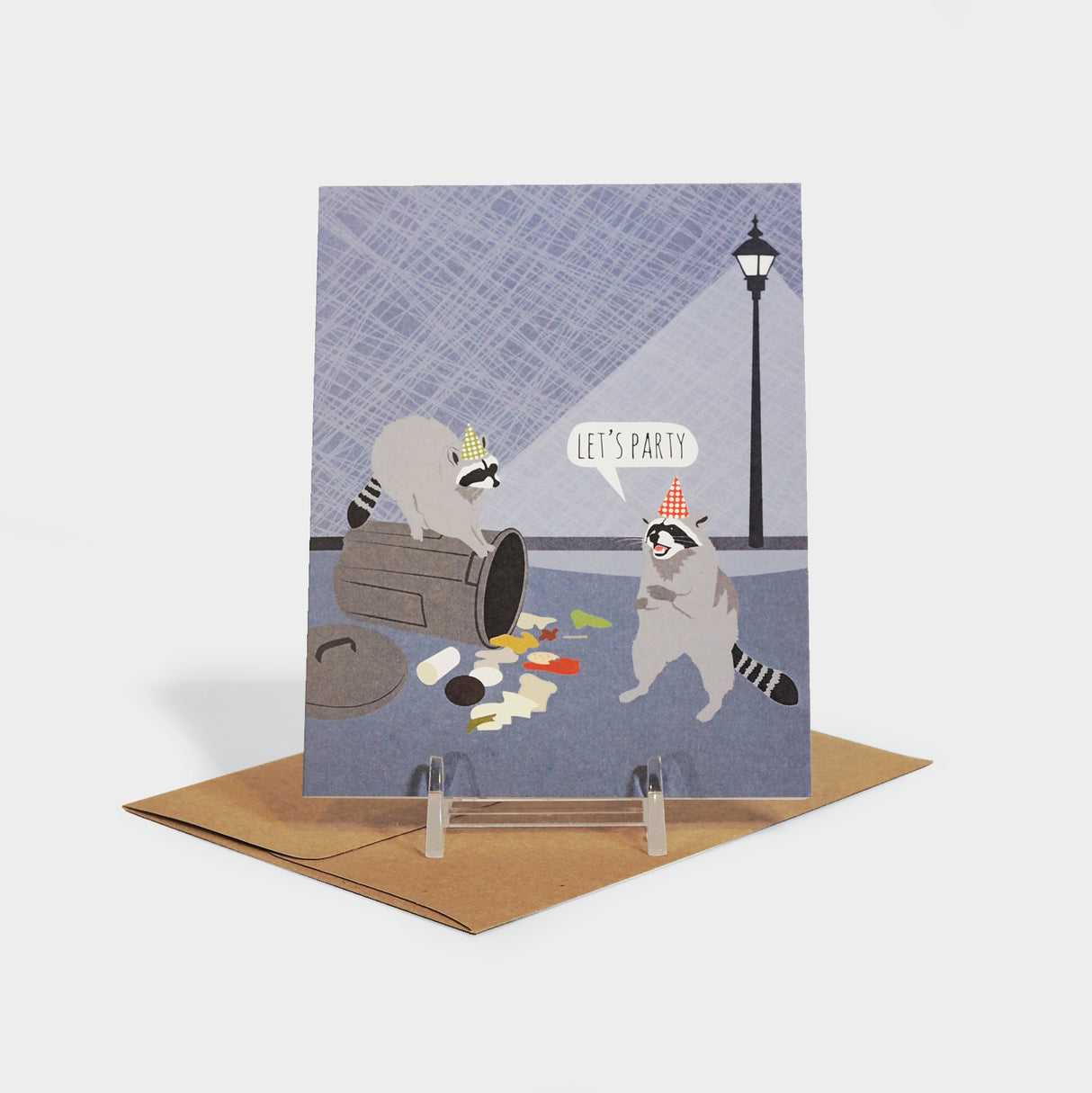 Raccoon Bday Party Greeting Card