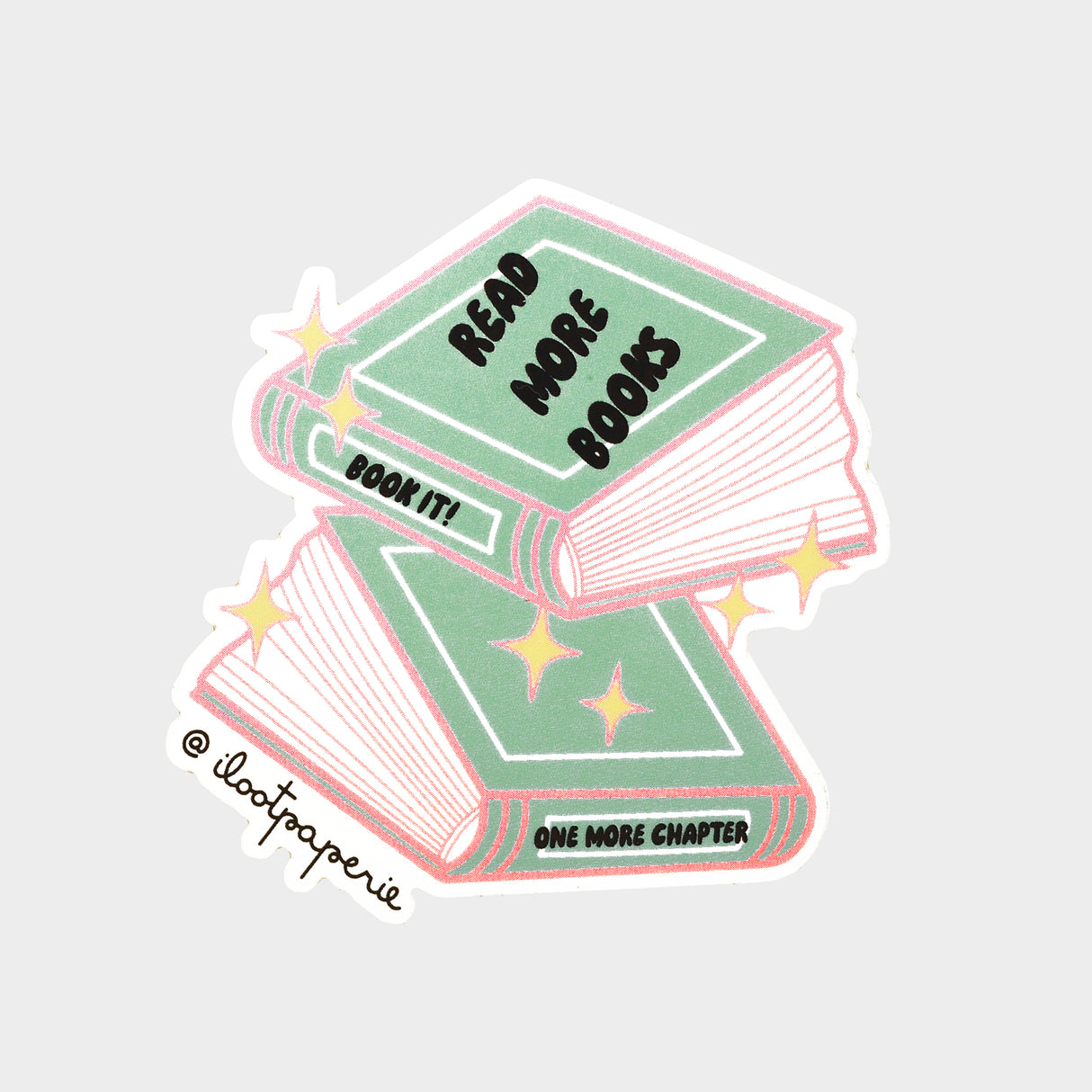 Retro Read More Books Sticker