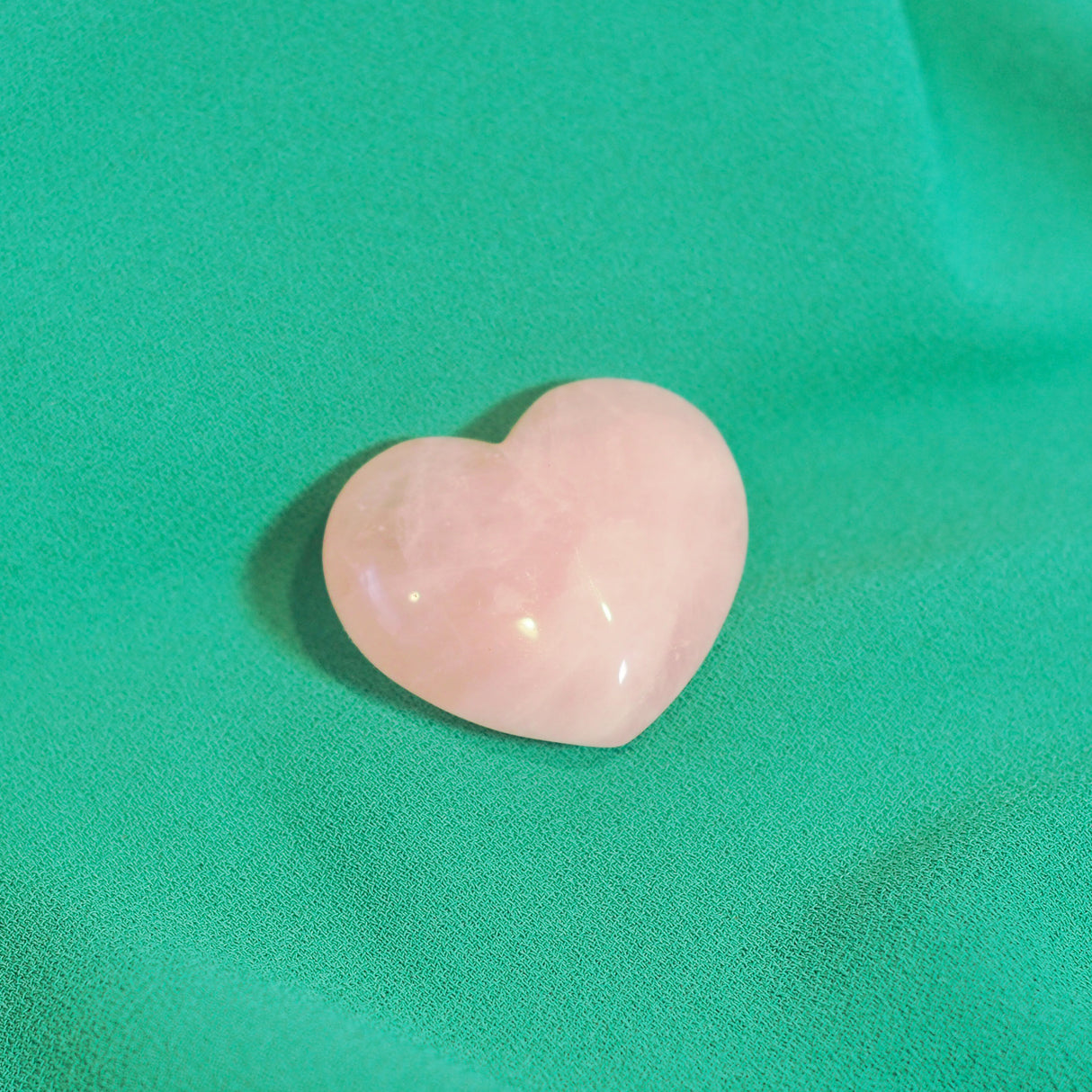 Rose Quartz Heart with Bag