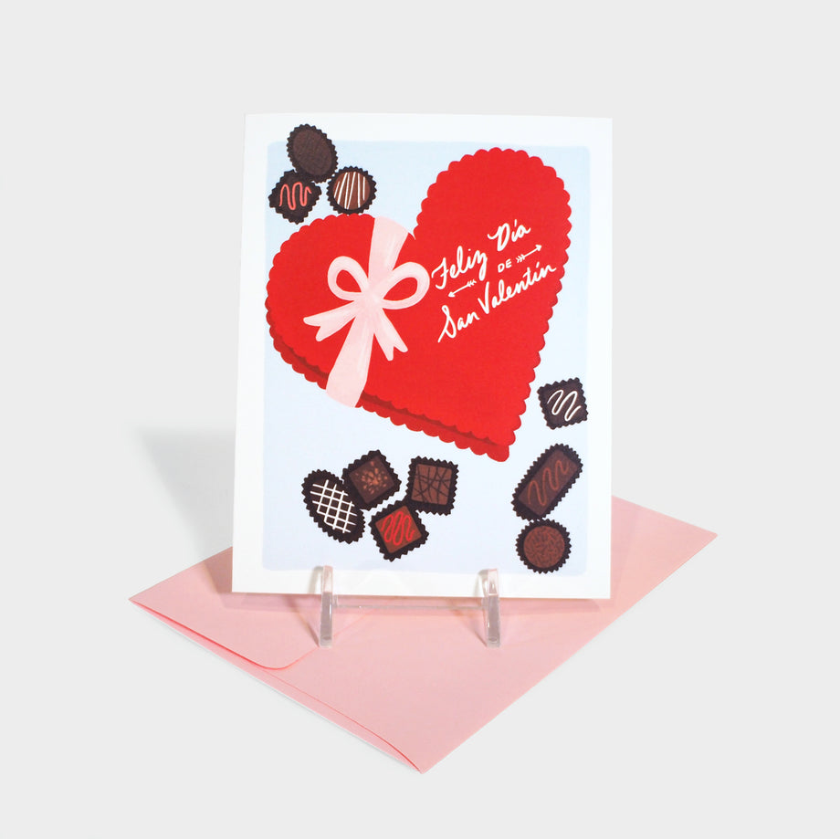 San Valentin Chocolates - Spanish Card