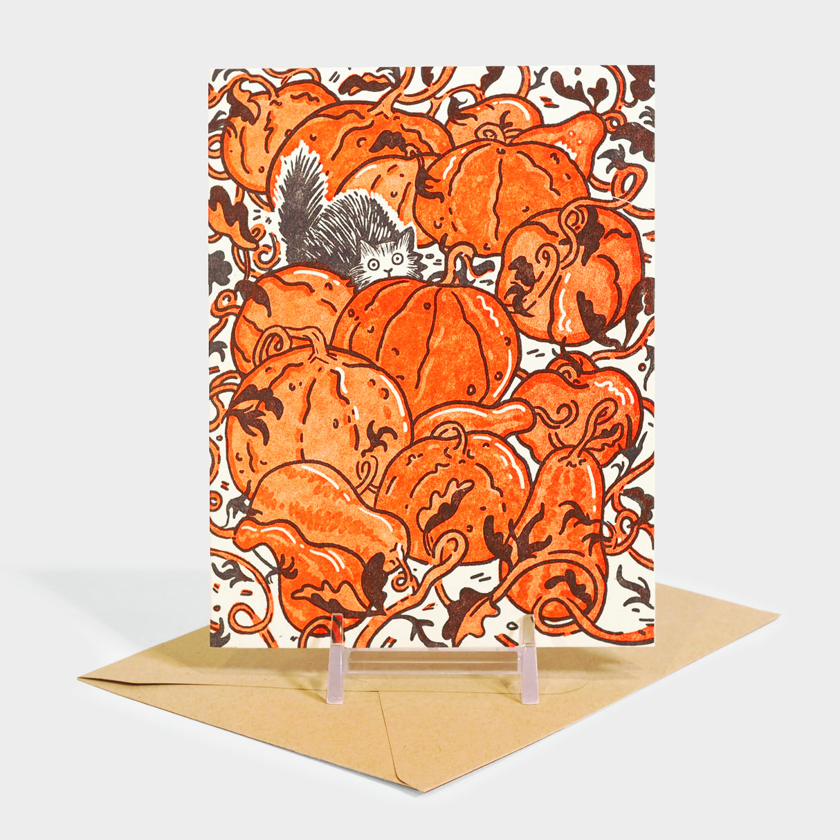 Scaredy Cat - Letterpress Halloween Greeting Card