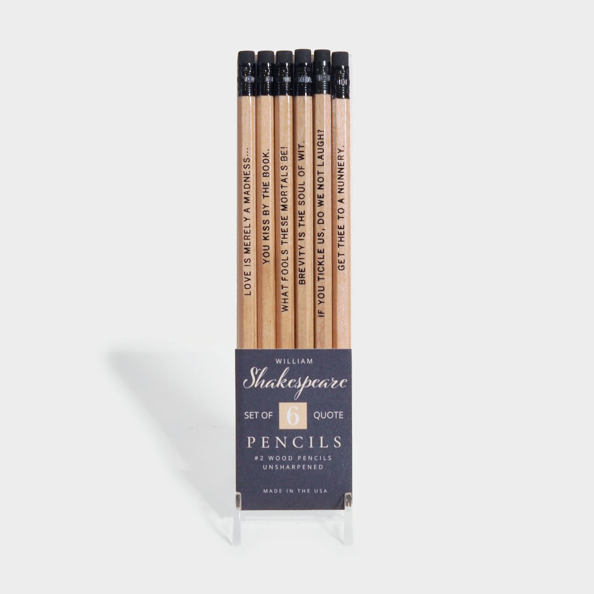 Shakespeare Quote Pencil Set