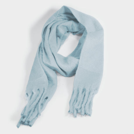 Solid Color Tassel Shawl Knit Scarf