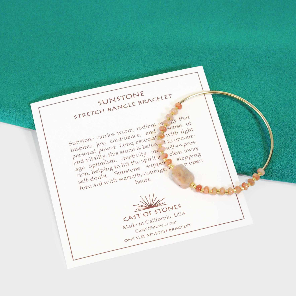 Sunstone Stretch Bangle Bracelet