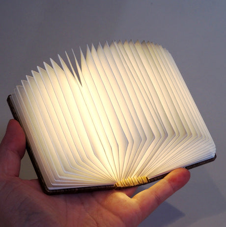 Super Mini Smart Book Light in Walnut