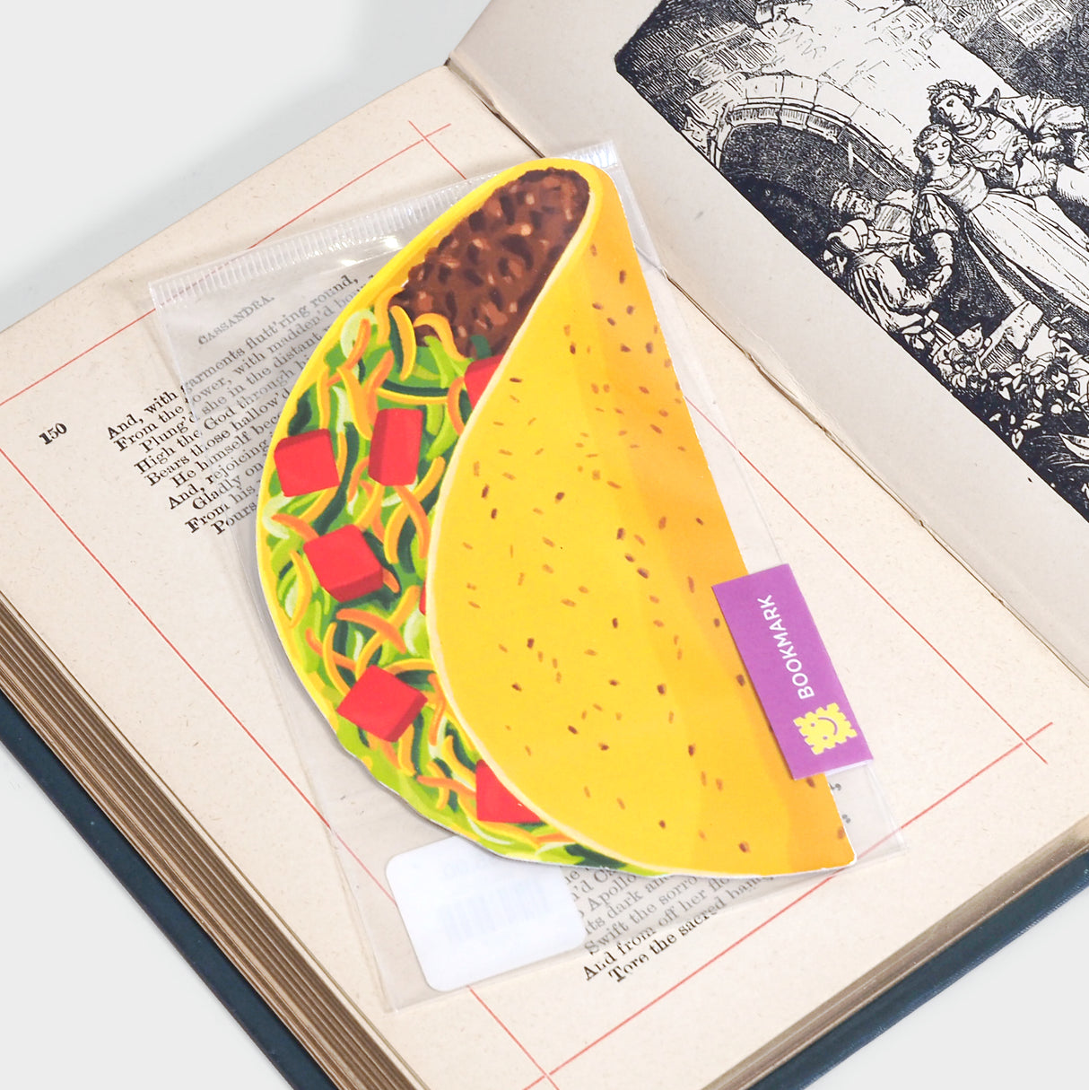 Taco Die-Cut Bookmark