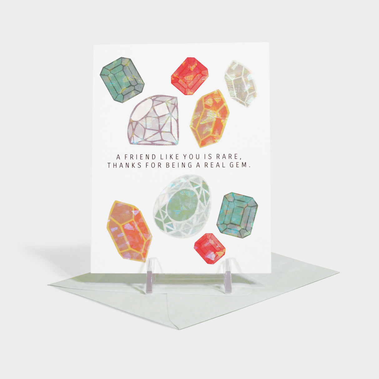 Thanks for Being a Gem Friendship Holographic Foil Card