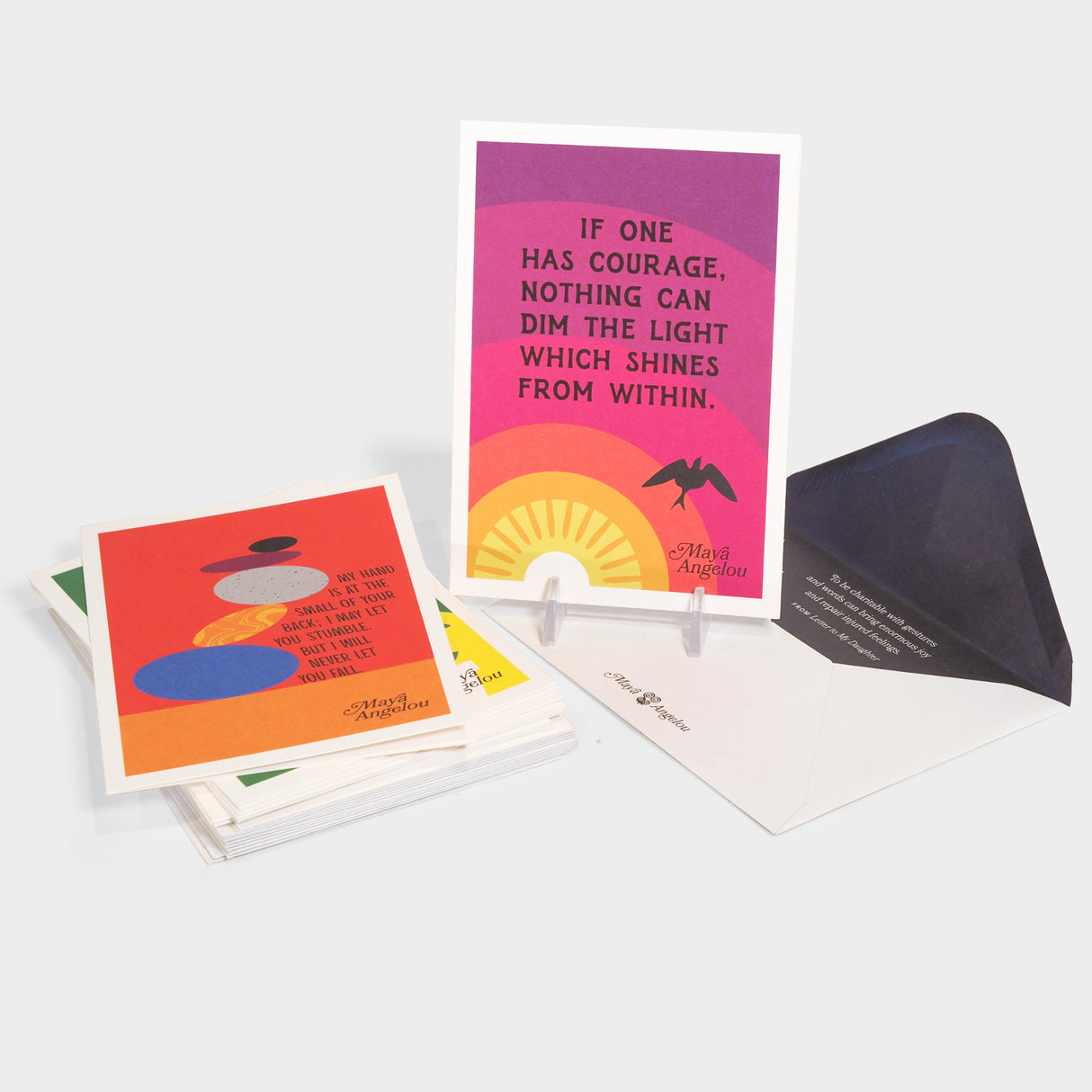 The Caged Bird Sings Note Cards: 12 Cards for Sharing the Wit and Wisdom of Maya Angelou