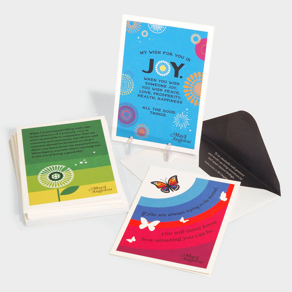 The Caged Bird Sings Note Cards: 12 Cards for Sharing the Wit and Wisdom of Maya Angelou