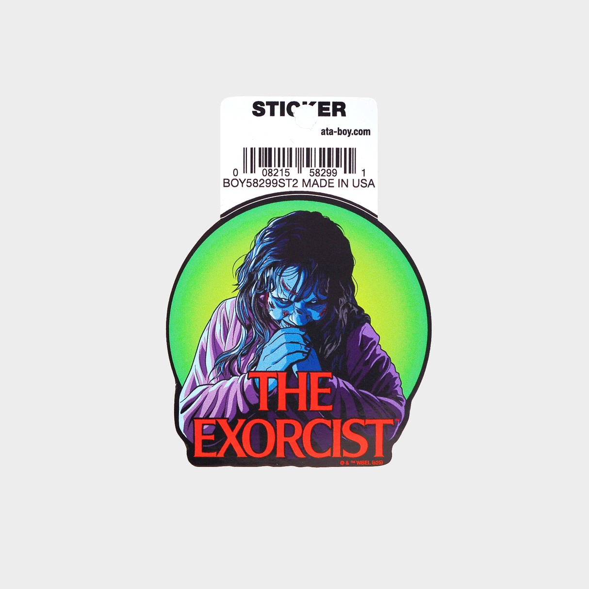 The Exorcist Green Circle Die Cut Sticker