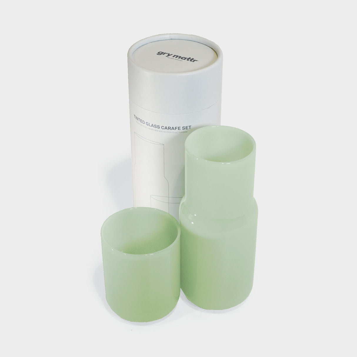 Tinted Glass Carafe in Jade