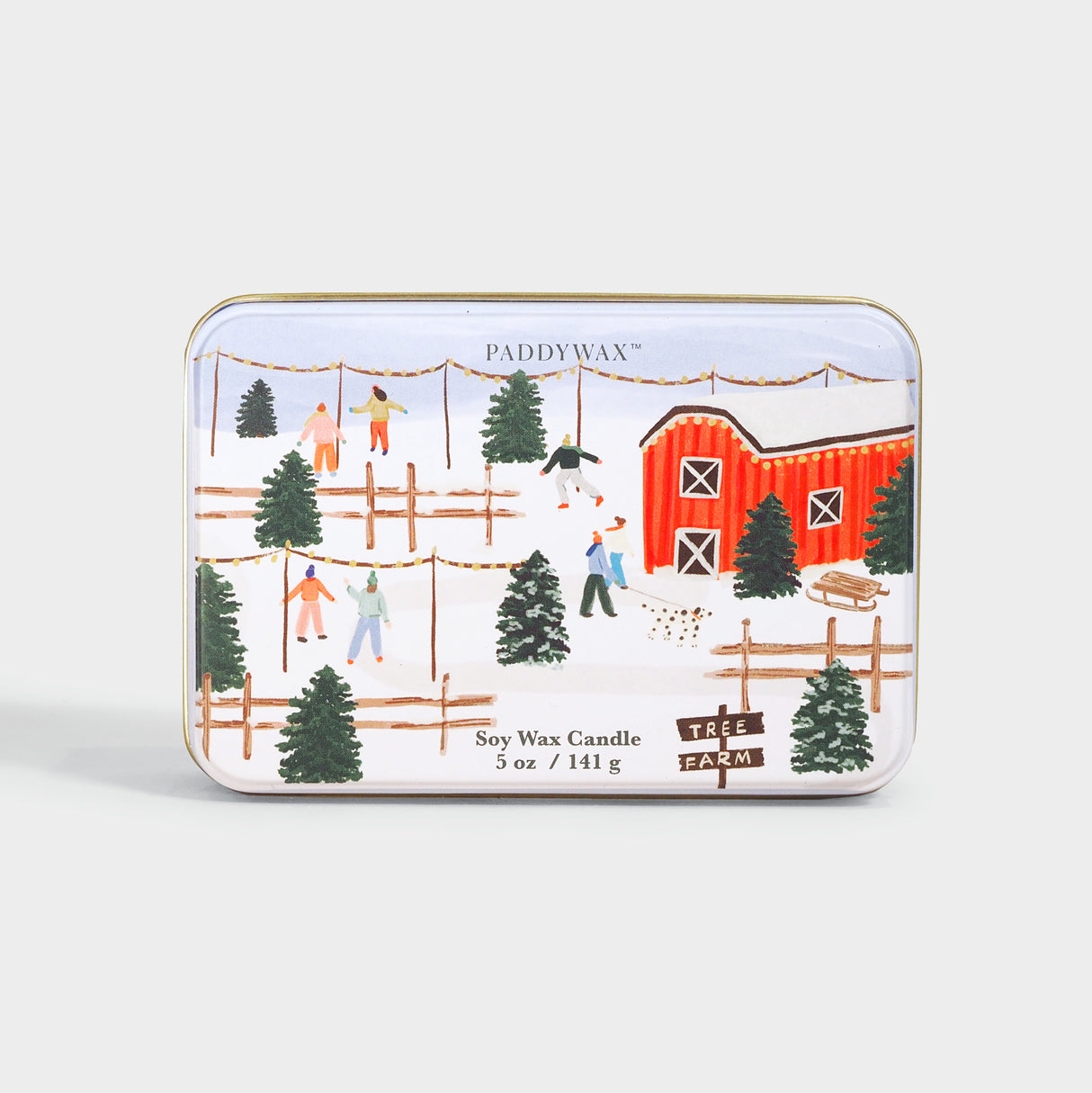 Tree Farm Scene Tabac & Pine 5 Ounce Candle in Tin