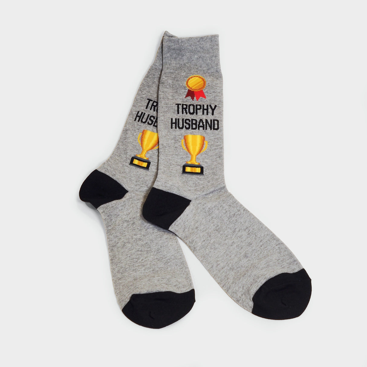 Trophy Husband Grey Socks Large