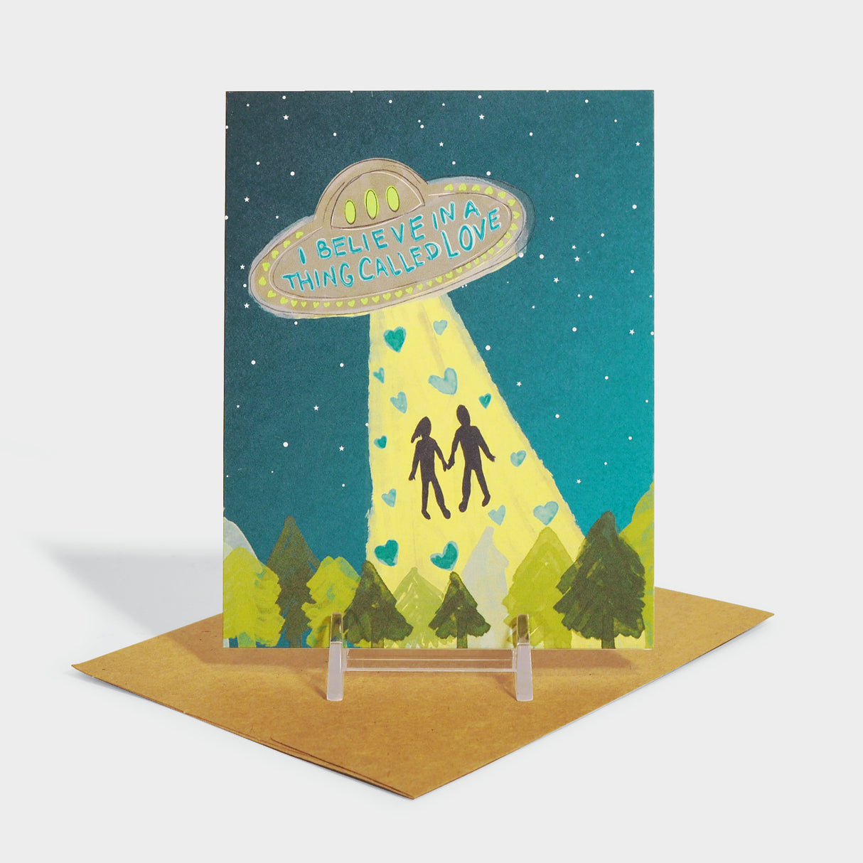 UFO I Believe in a Thing Called Love Card