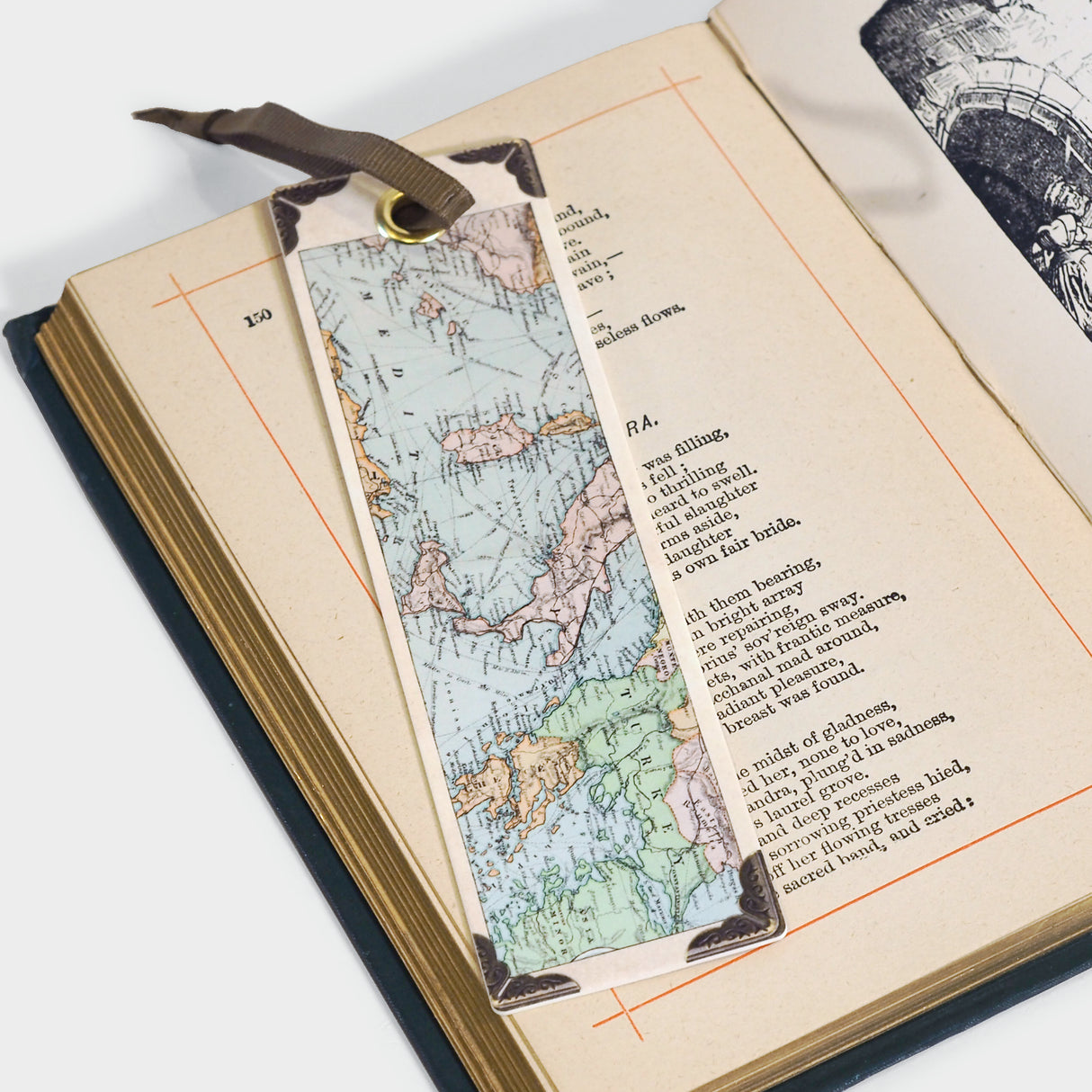 Vintage Map Bookmark