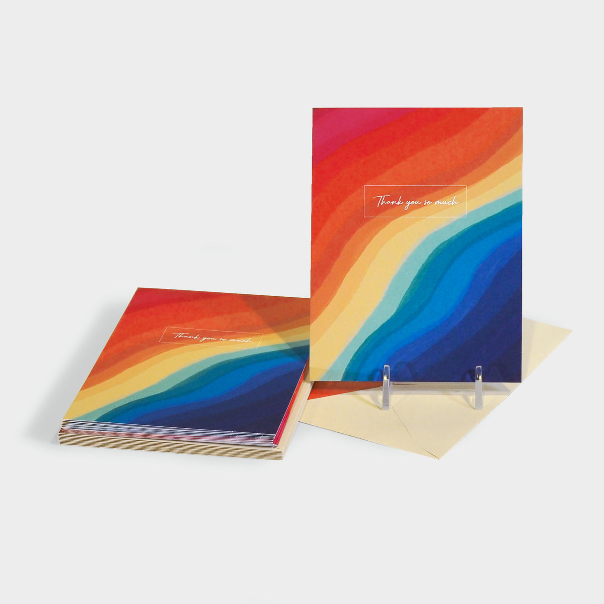 Watercolor Rainbow Set of 10 Cards