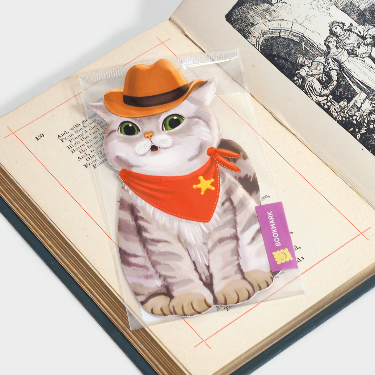 Western Cat Die-Cut Bookmark