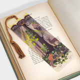 Woodland Heart Wood Bookmark with Tassel