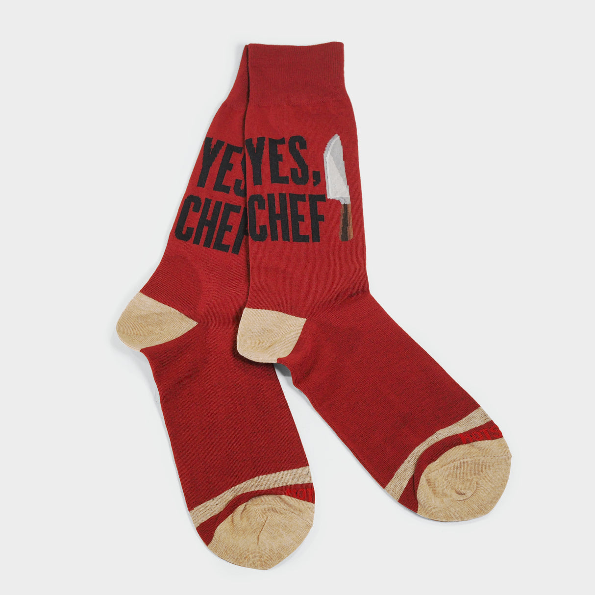 Yes, Chef Red Crew Socks - Large