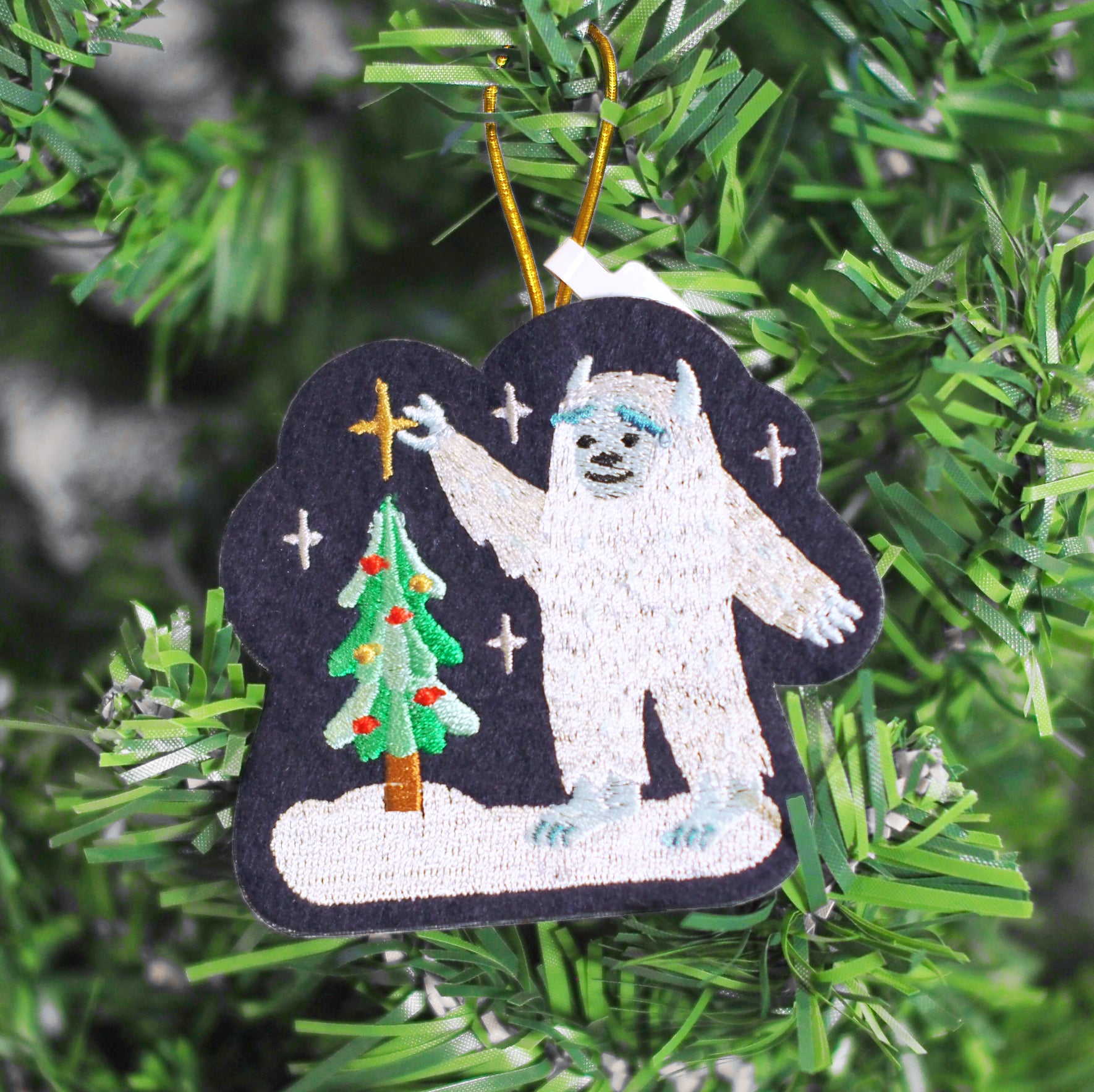 Handmade Felt Yeti Christmas Tree Ornament