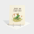 Greeting card with illustration of a frog prince.