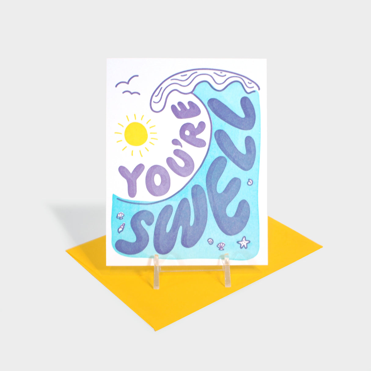 You're Swell Thank You Letterpress Greeting Card